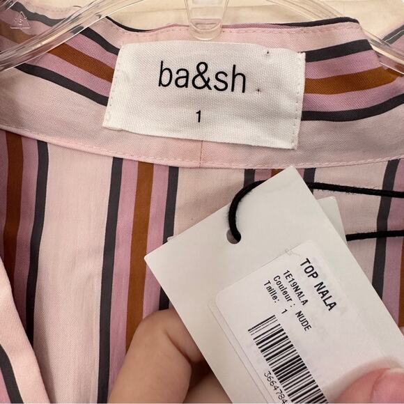 NWT ba&sh Nala Stripe Wrap Top 1 Small - Picture 4 of 7